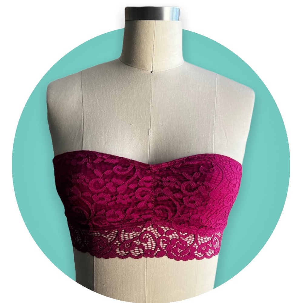 Aeropostale Wine Colored Laced Bandeau